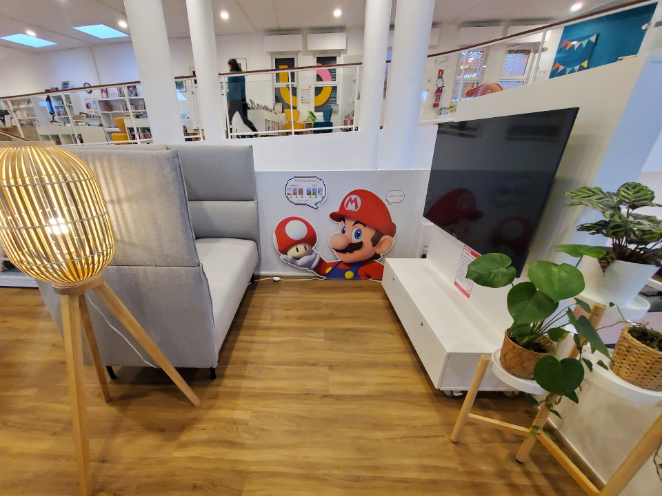 Photo du réaménagement de la médiathèque de Corbas