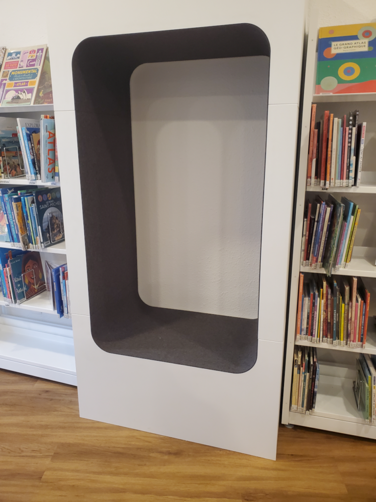 Photo du réaménagement de la médiathèque de Corbas