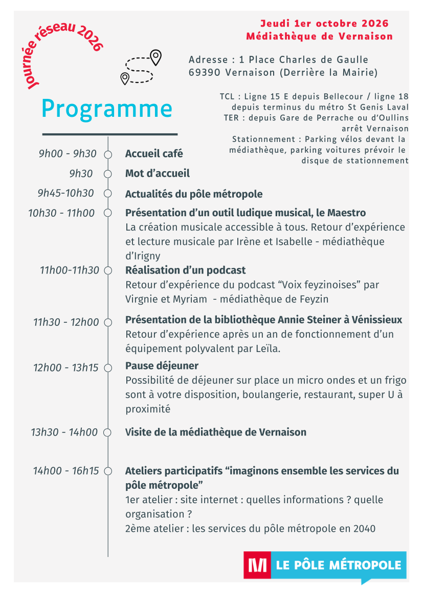 Programme de la journée réseau 2026