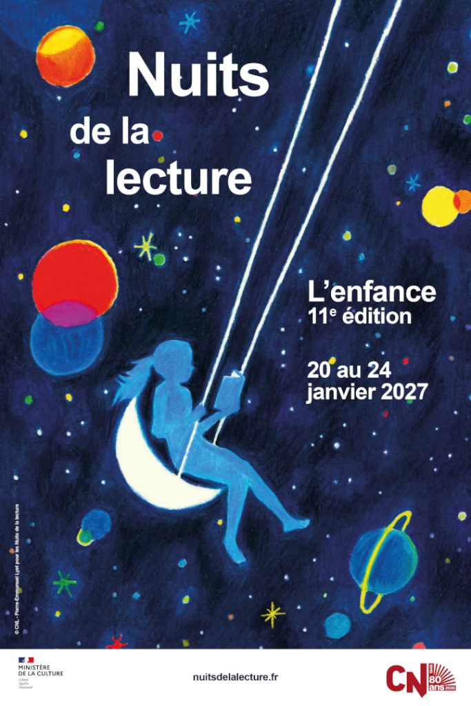 Affiche officielle des Nuits de la lecture 2027